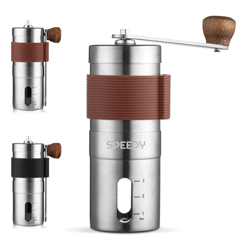 portable stainless steel manual coffee grinder