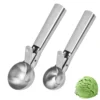premium ice cream scoop with trigger stainless steel