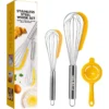 3 pcs stainless steel whisk set