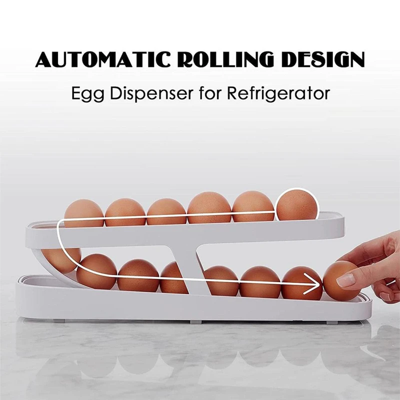 space saving rolling egg dispenser and organizer