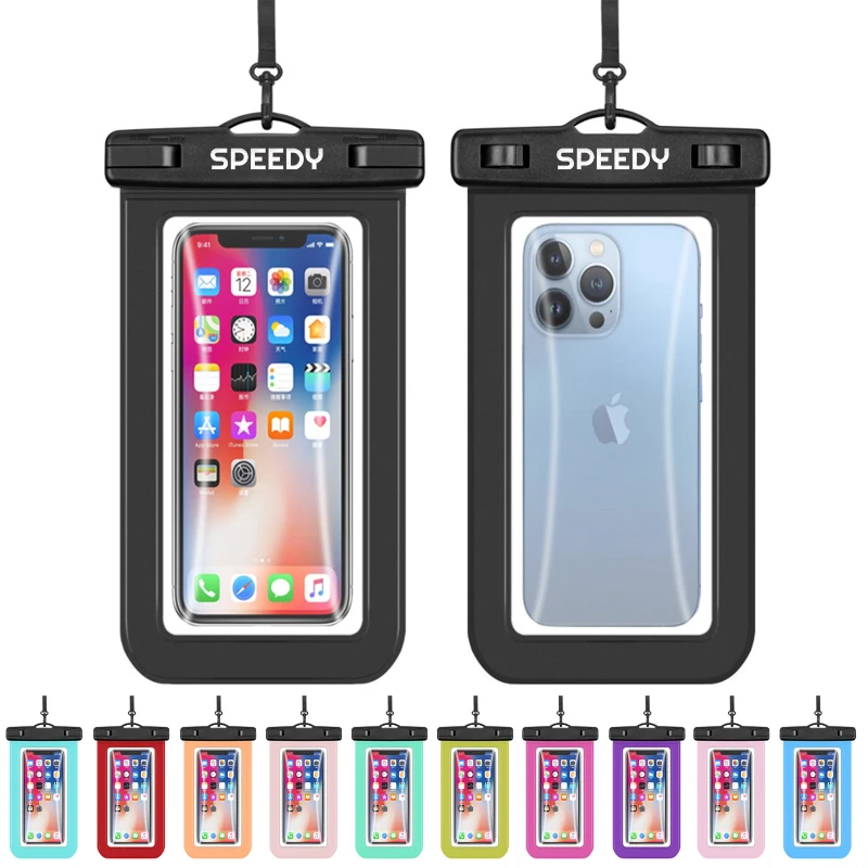 waterproof phone pouch with lanyard
