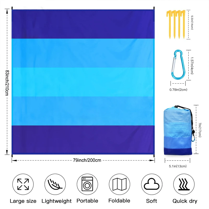 beach blanket 78'' x 81''