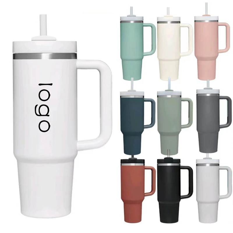 40oz vacuum insulated tumbler with lid and straw