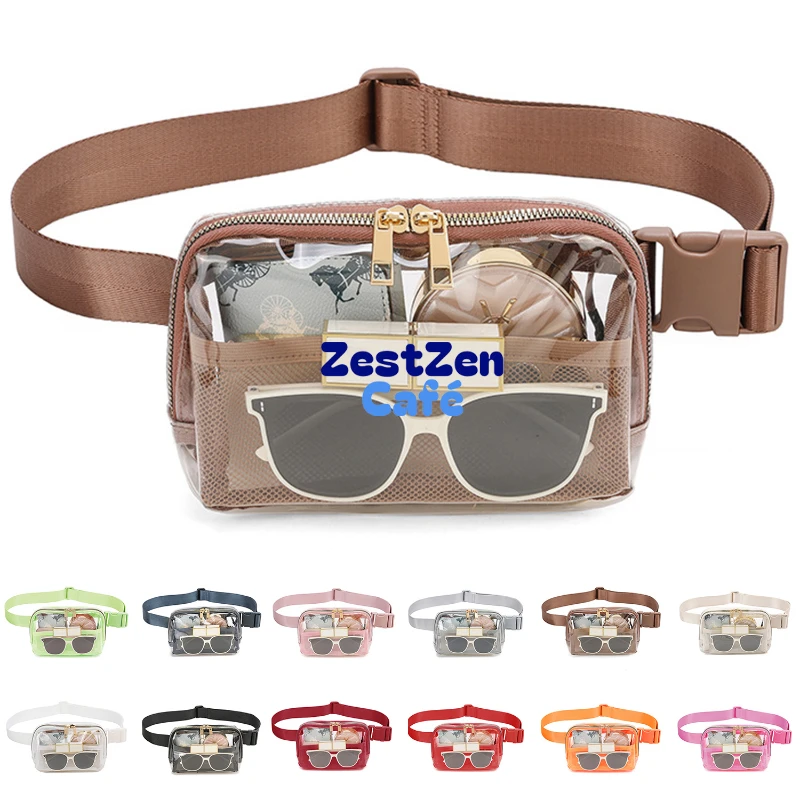 clear belt bag fanny pack with adjustable strap