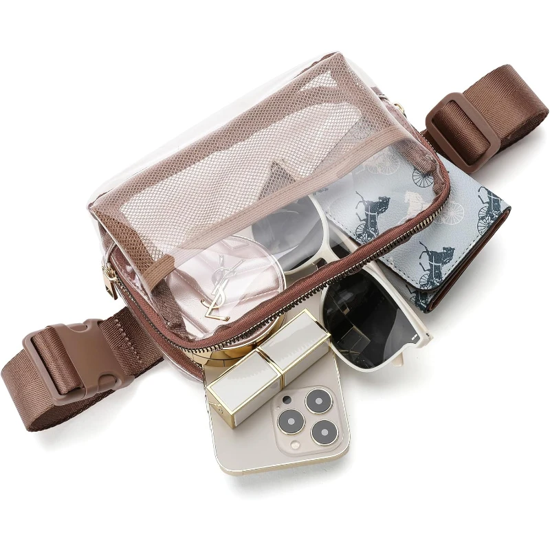 clear belt bag fanny pack with adjustable strap