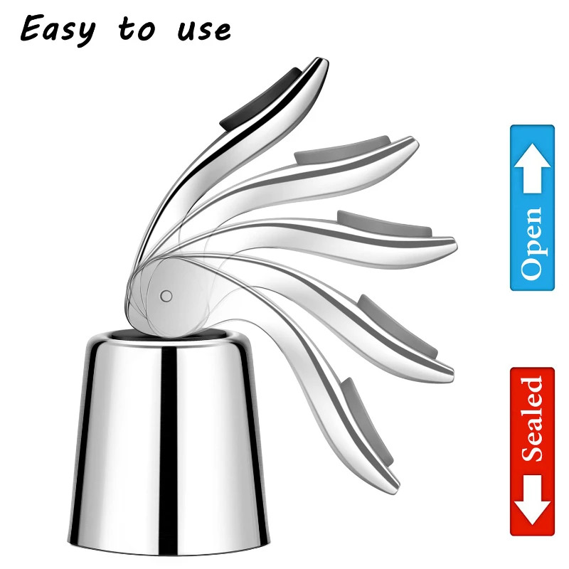 stainless steel wine bottle stopper