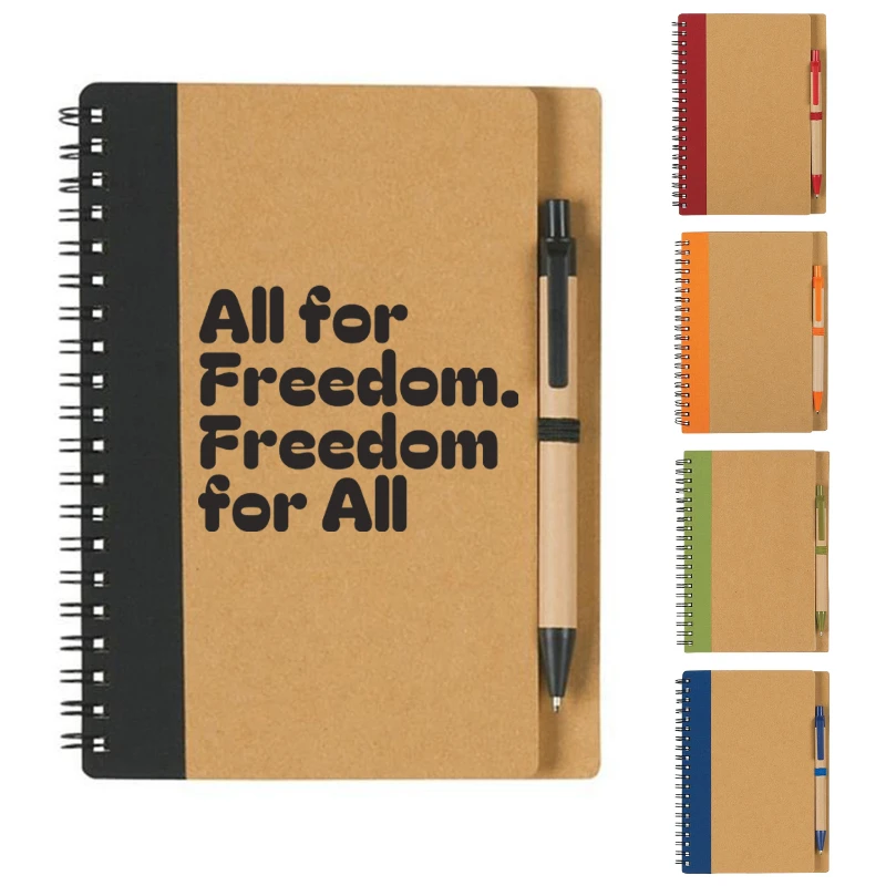 b6 spiral notebook with pen