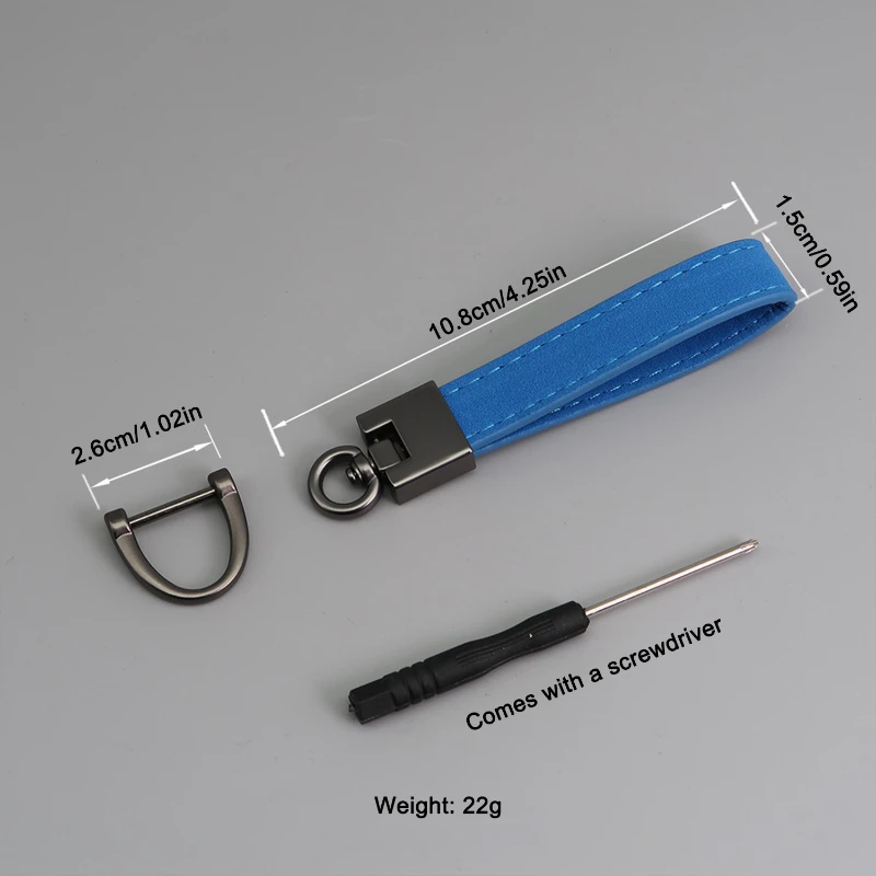 suede leather keychain