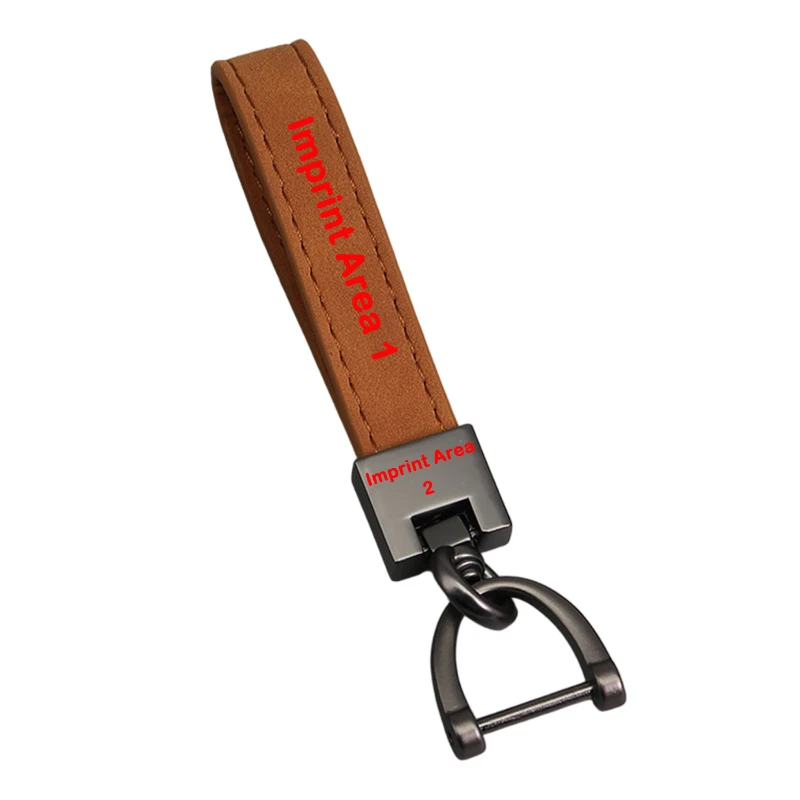 suede leather keychain