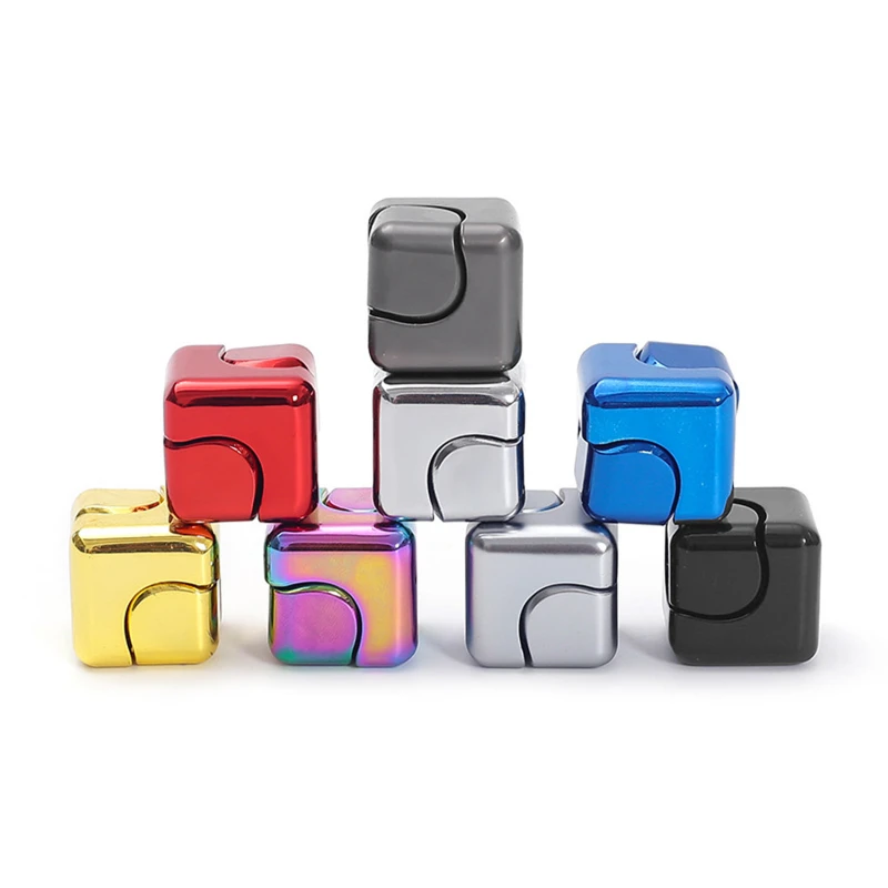 colorful alloy fidget spinner cube
