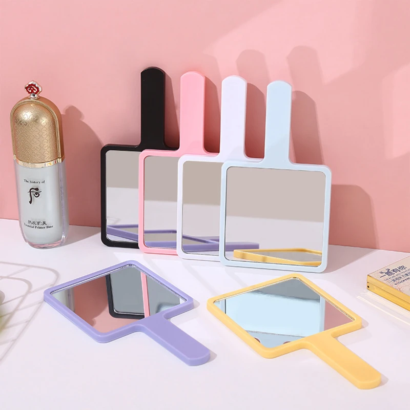 square handheld makeup mirror