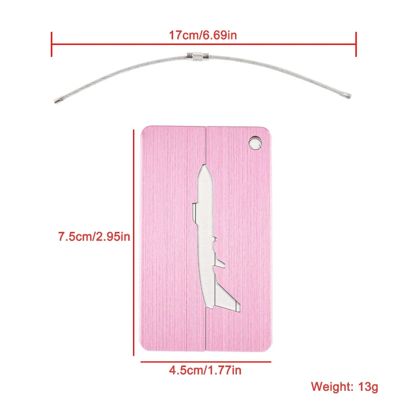 aluminum luggage tag