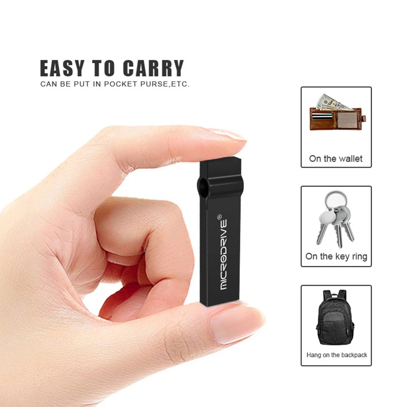 metal usb 2.0 flash drive keychain