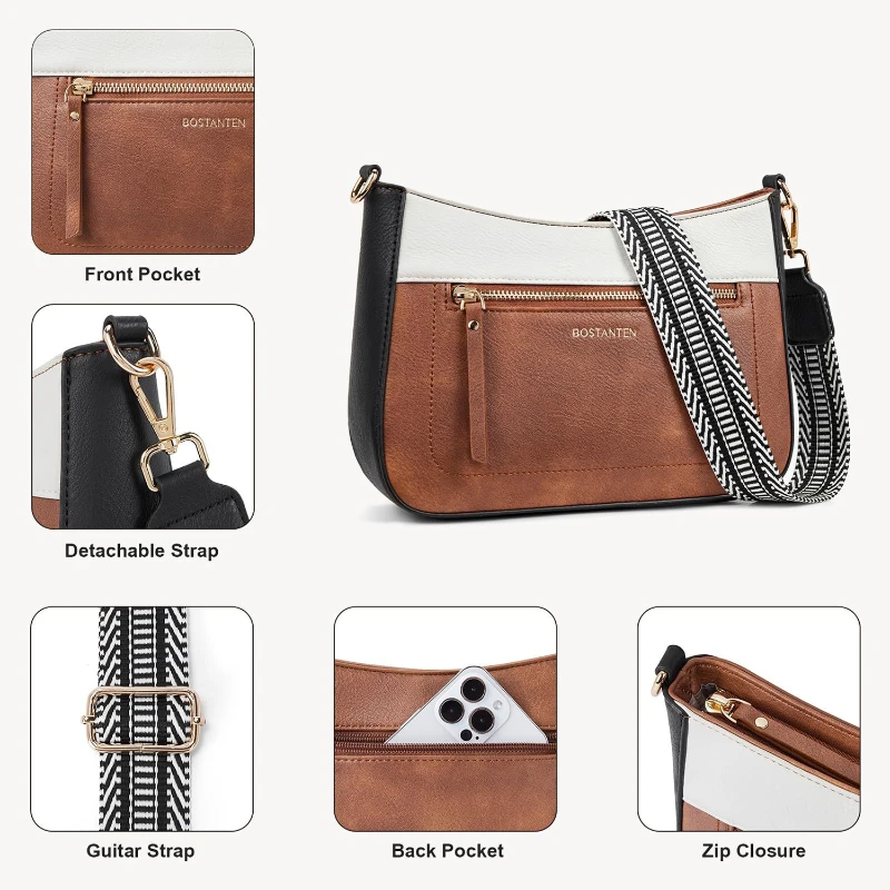 classic multi pocket crossbody bag
