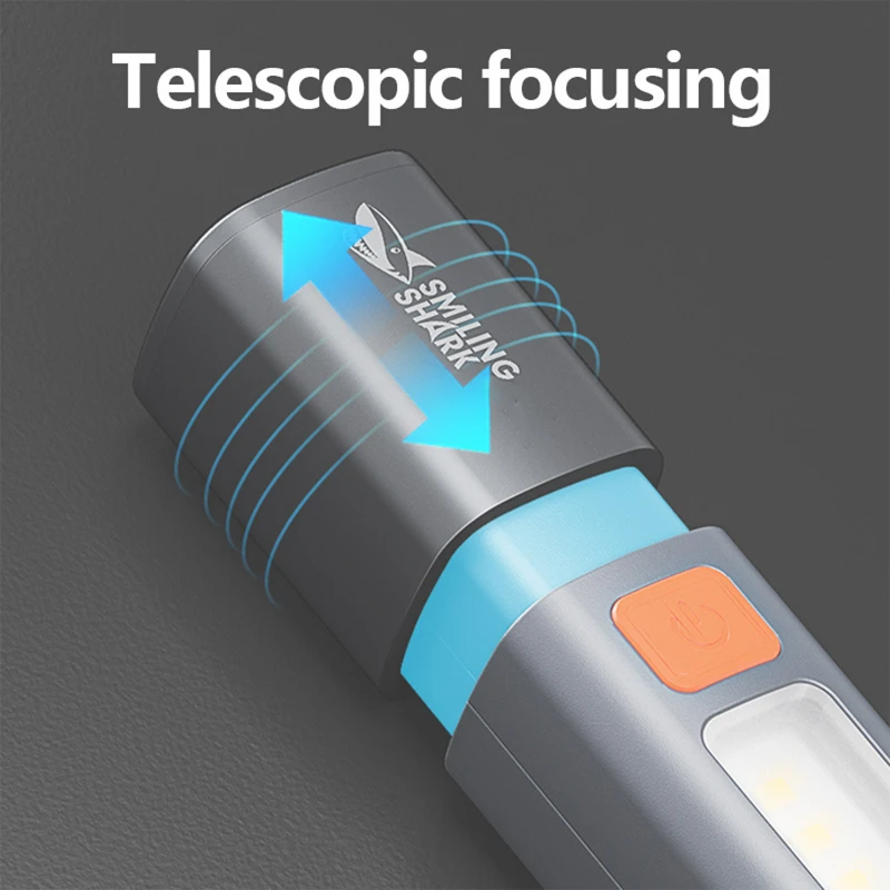 compact rechargeable led flashlight with hook