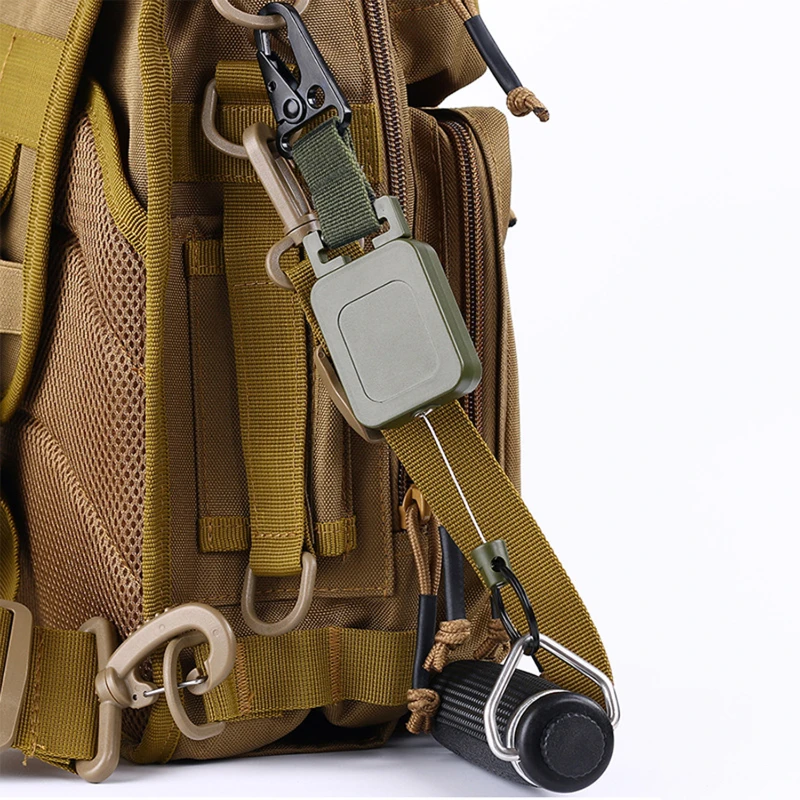 retractable badge reel with carabiner and metal clip