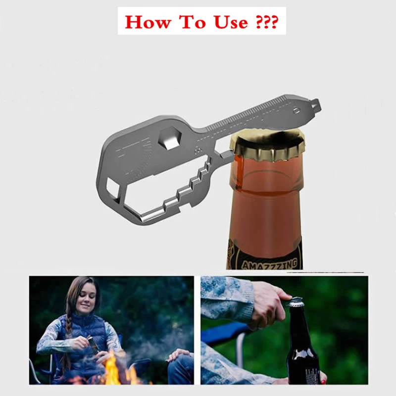 24 in 1 stainless steel multifunctional key tool