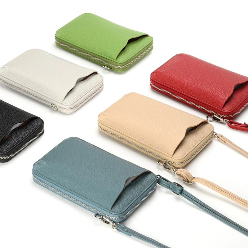leather crossbody phone pouch