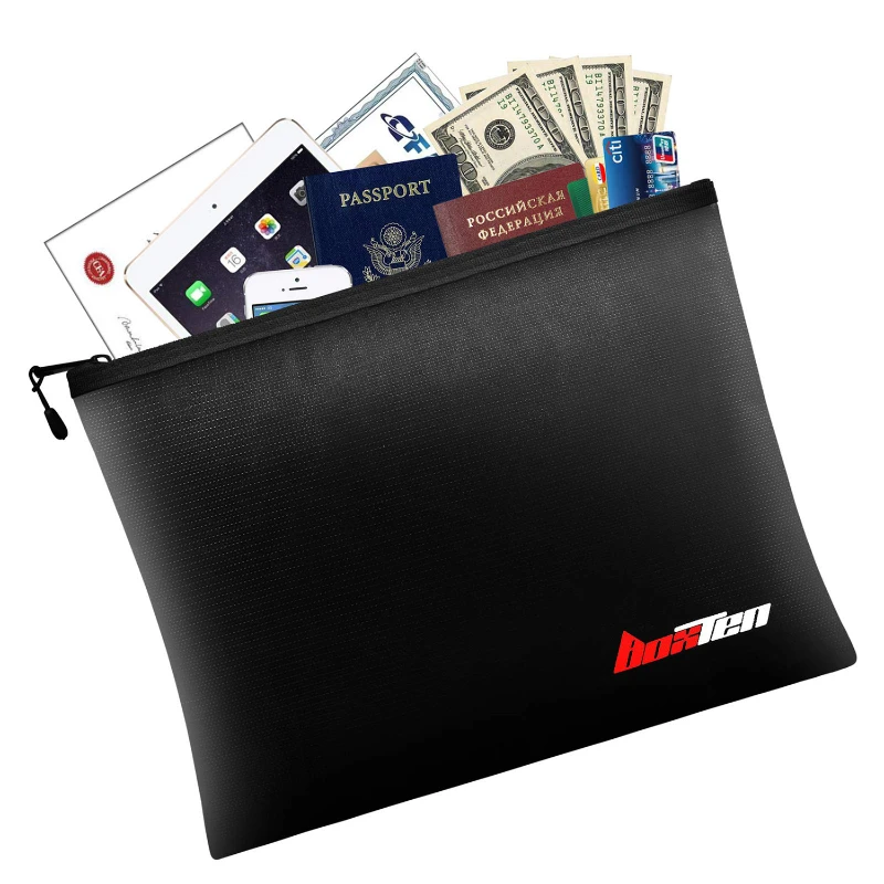 fireproof document zipper bag