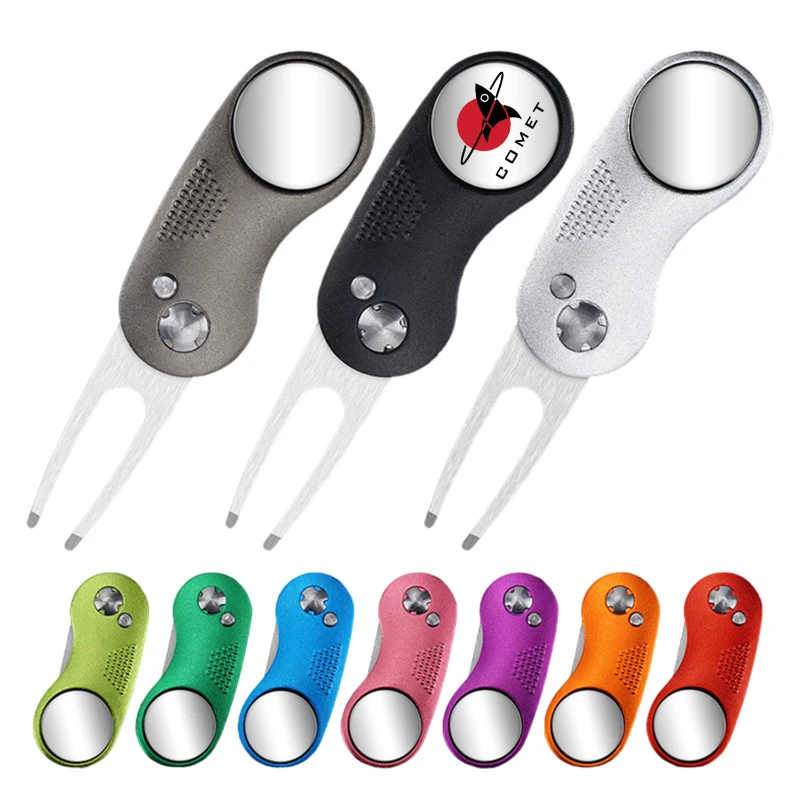 all metal foldable divot repair tool