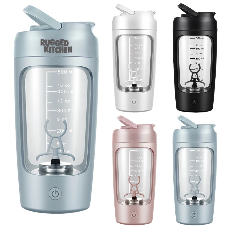 rechargeable electric protein shaker bottle