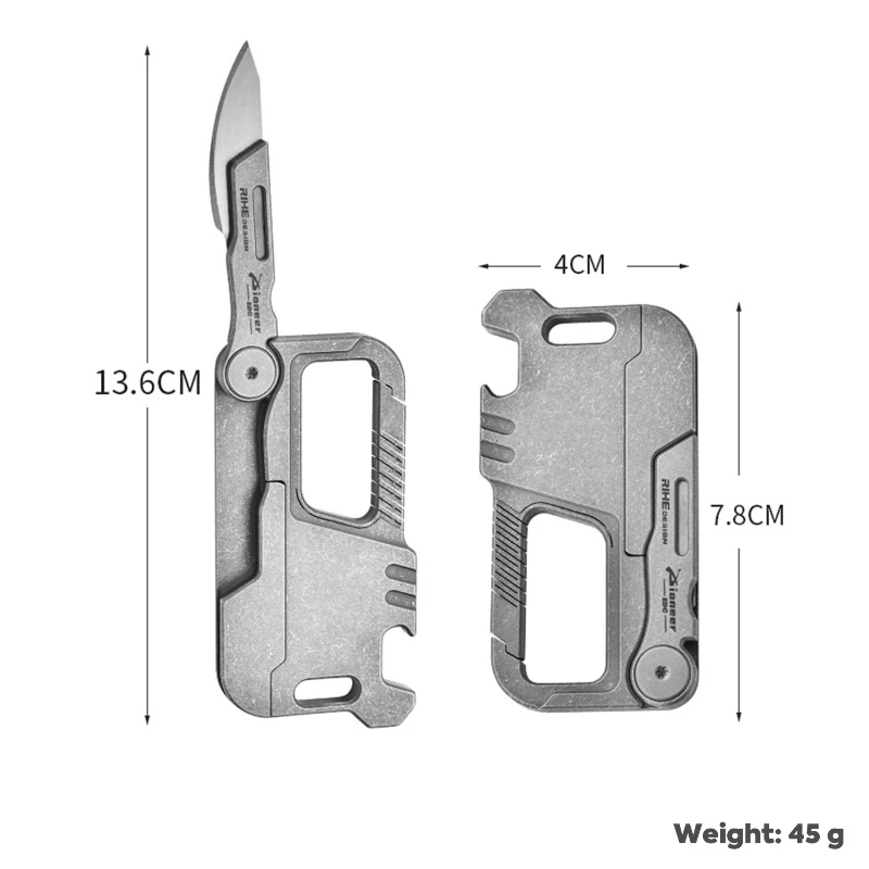 titanium alloy multi tool keychain