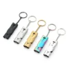 high pitched dual tube keychain whistle