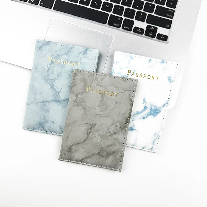 marble leather passport holder