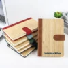 a5 bamboo cover magnetic closure notebook