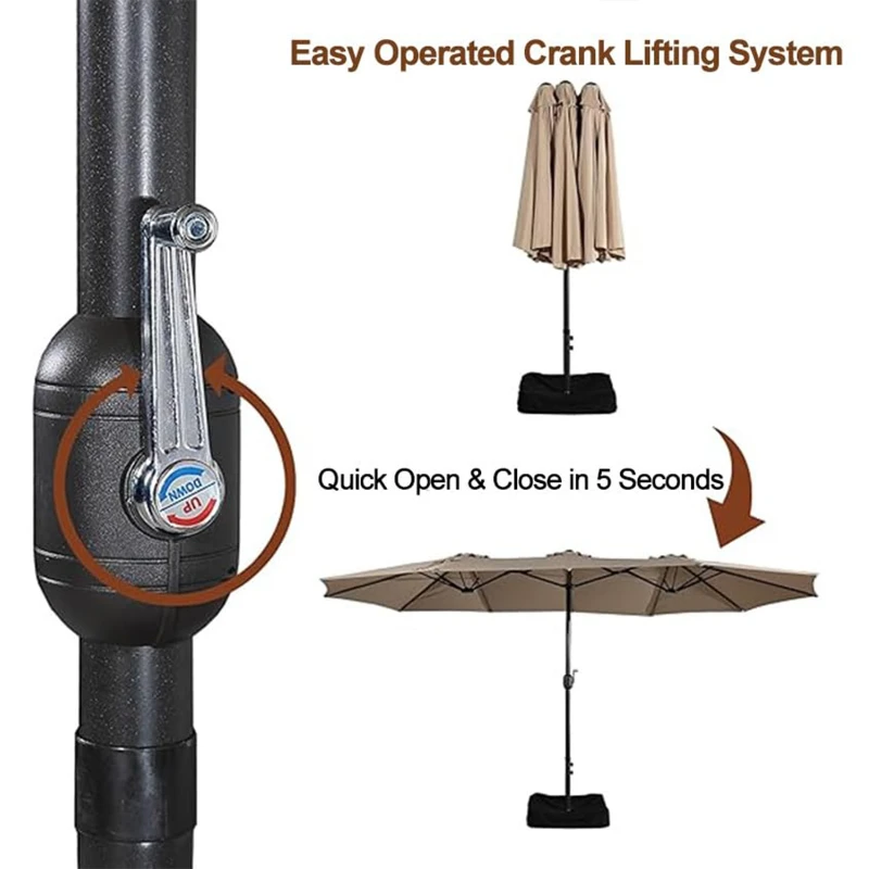 outdoor patio umbrella with base