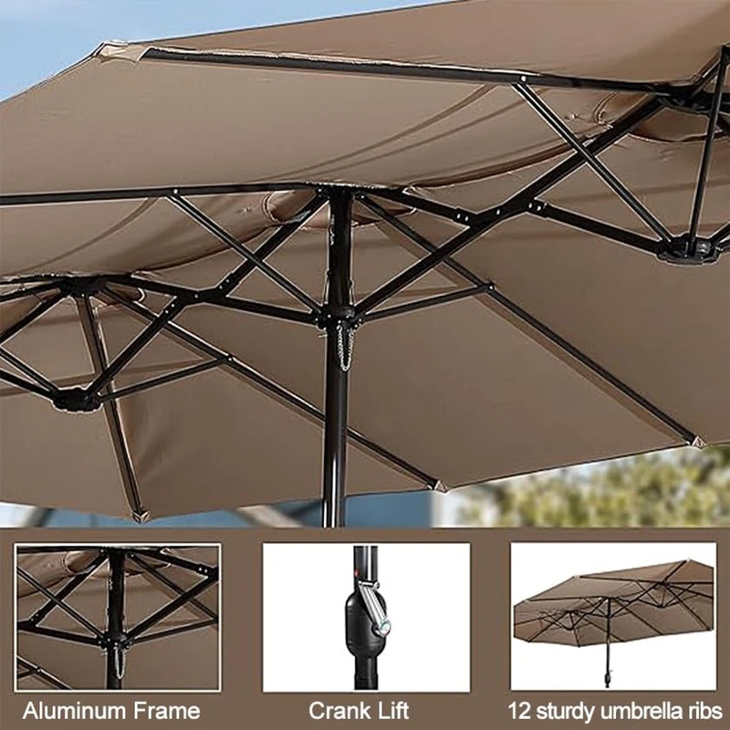 outdoor patio umbrella with base