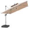 square patio umbrella with base