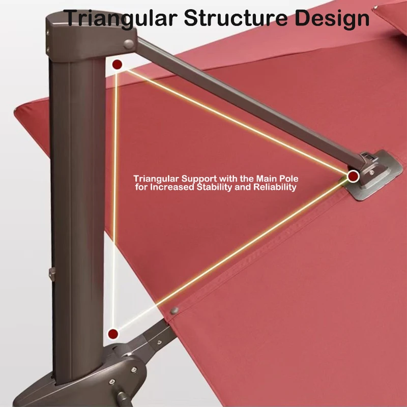 square patio umbrella with base