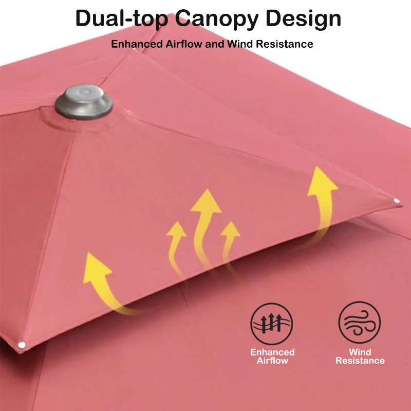 square patio umbrella with base