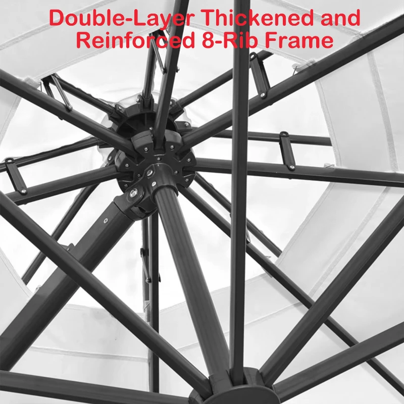 square patio umbrella with base