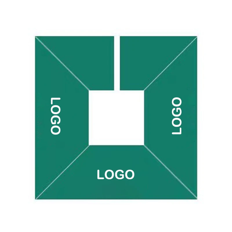 square patio umbrella with base