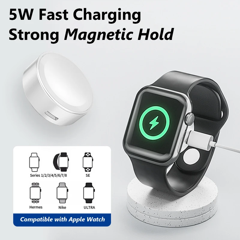 portable magnetic wireless charger for apple watch