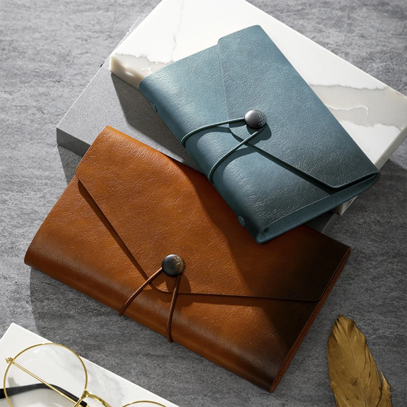 vintage leather refillable a6 notebook