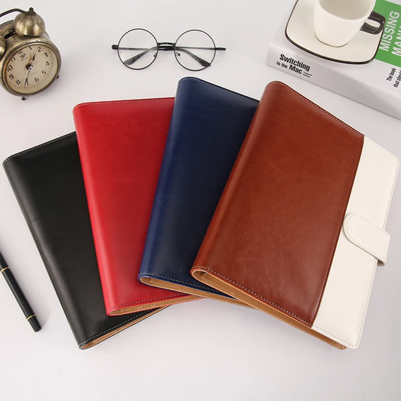 classic leather a5 refillable notebook