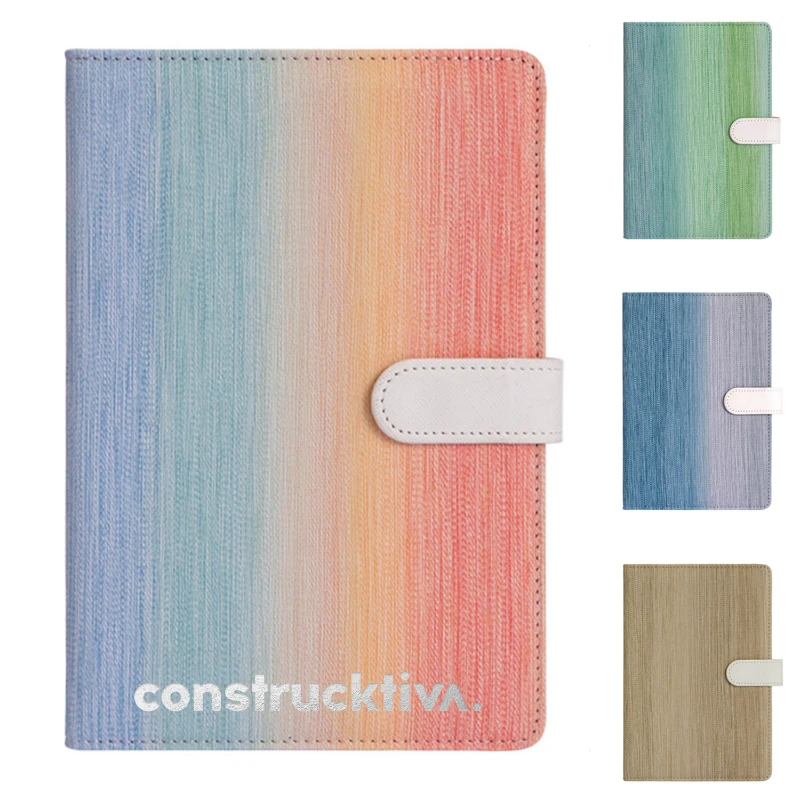 a5 gradient color leather notebook