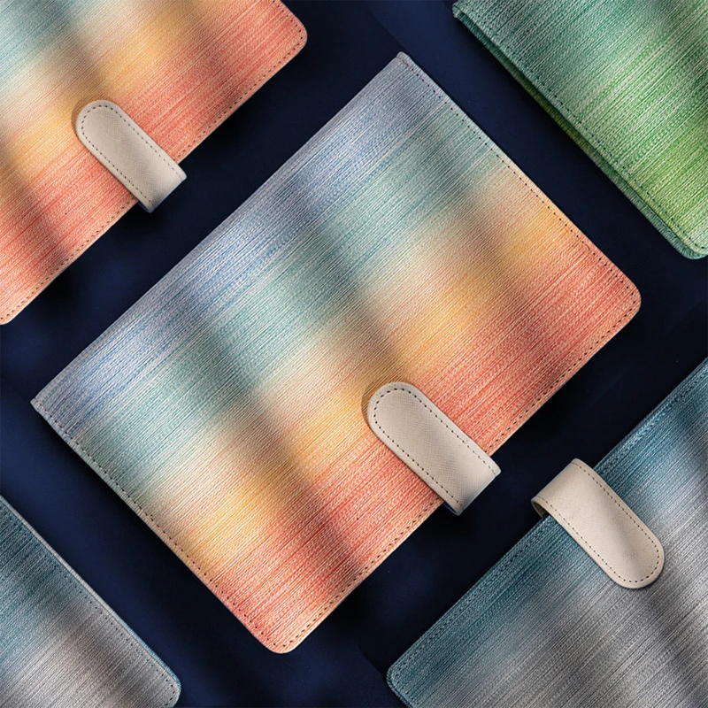 a5 gradient color leather notebook