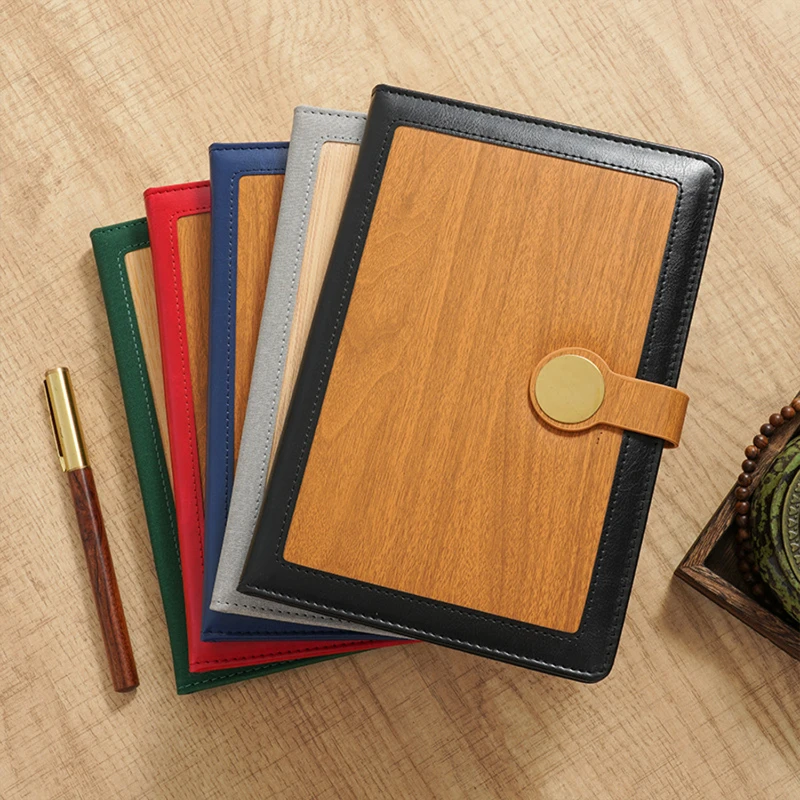 a5 faux bamboo finish notebook