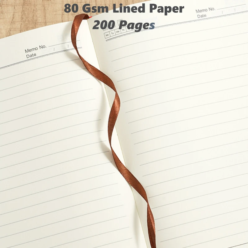 a5 faux bamboo finish notebook