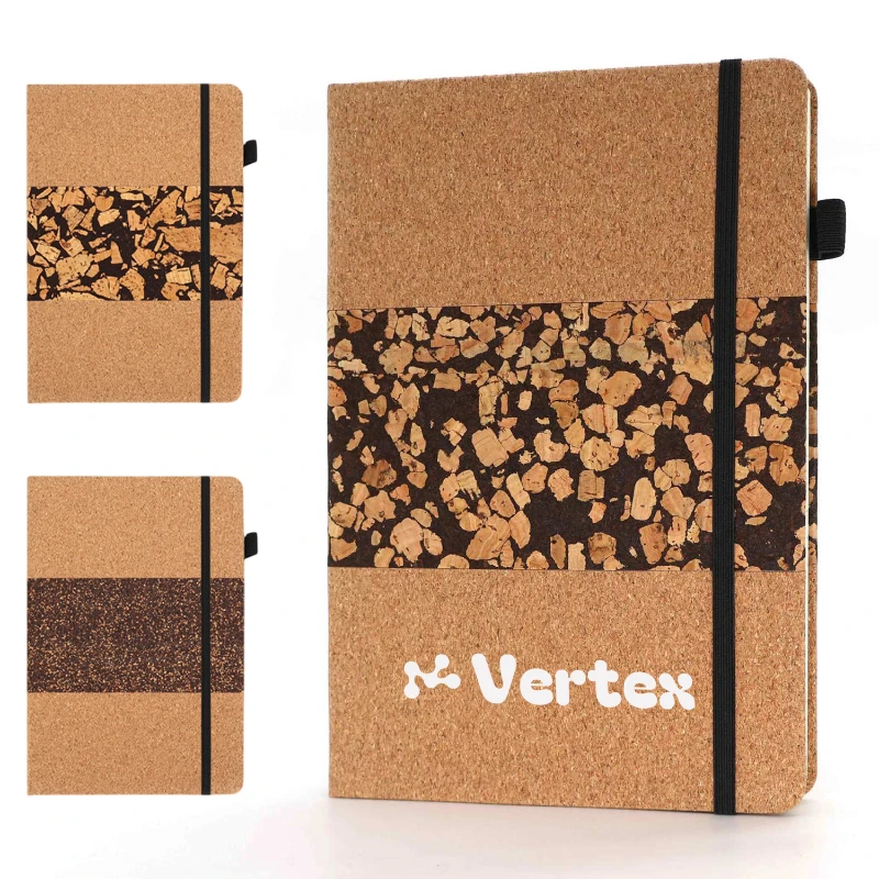 recycled coffee grounds & cork notebook