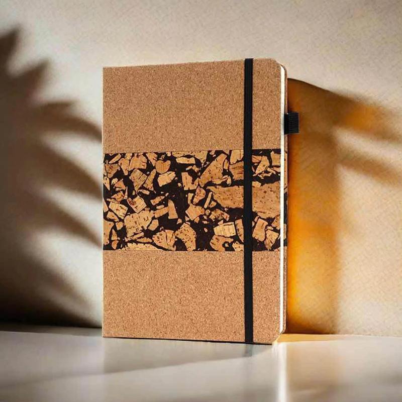 recycled coffee grounds & cork notebook