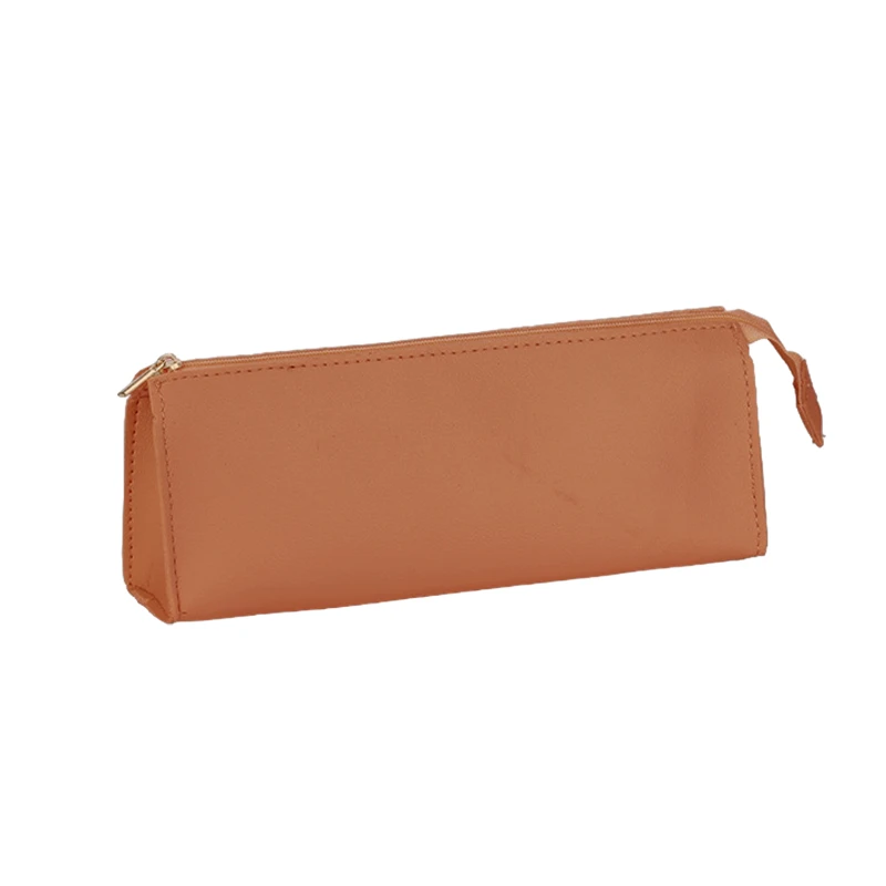 large capacity leather pencil pouch