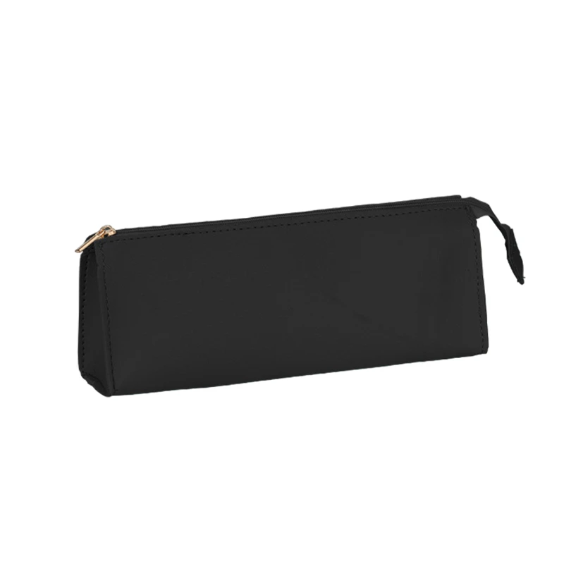 large capacity leather pencil pouch