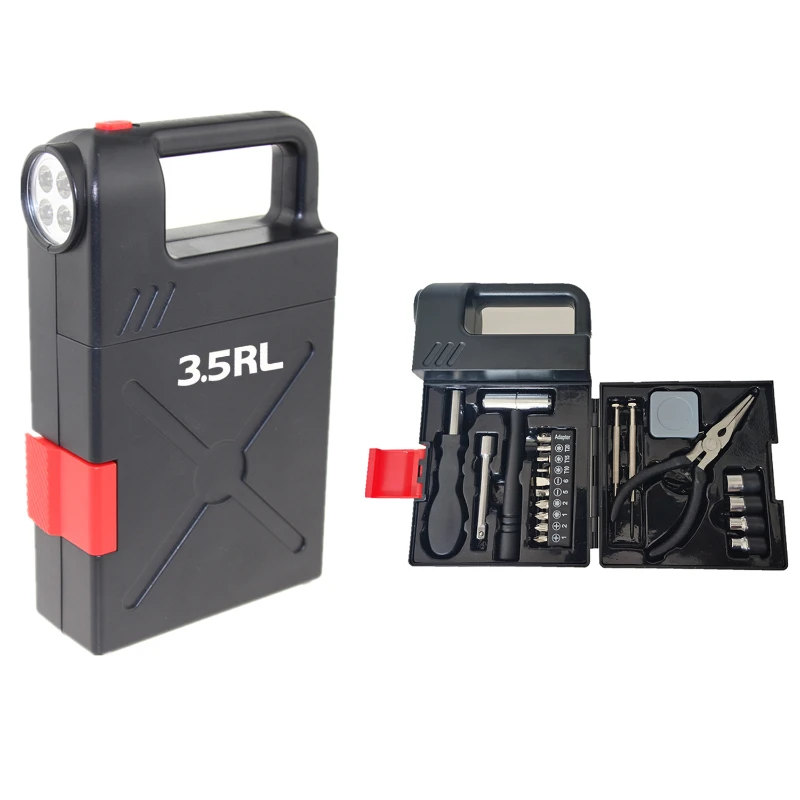 led flashlight 21 piece tool set