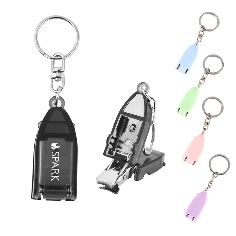 mini foldable nail clipper keychain