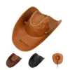 vintage leather western cowboy hat